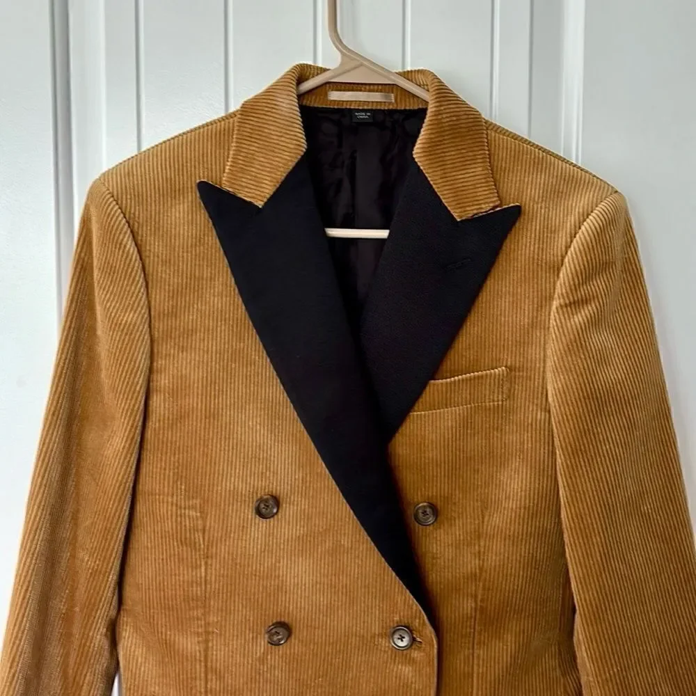 J.Crew Thé Ludlow Double-Breated Corduroy Tuxedo Jacket New!